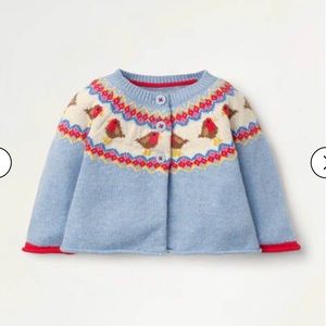 NWT Mini Boden Fair Isle Cardigan